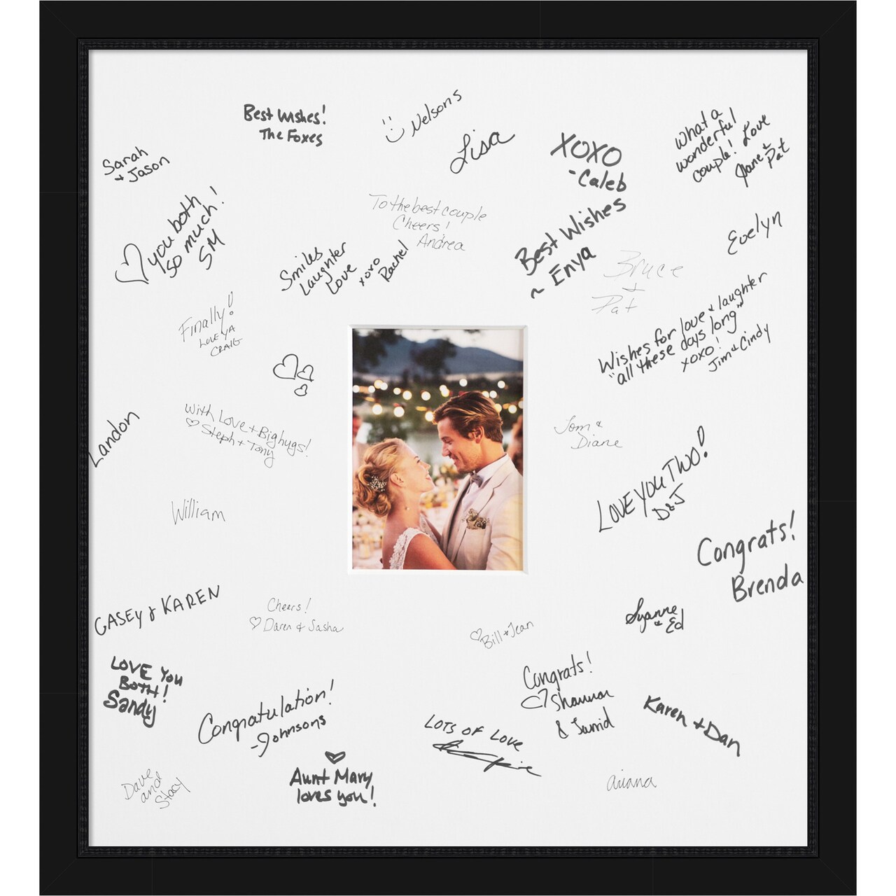 Avon Signature Mat Picture Frame, Photo Frame Wedding Guest Book Alternative, Autograph Picture Mat for Signature Board, Wedding Celebrations Graduations Support Encouragement or Retirement